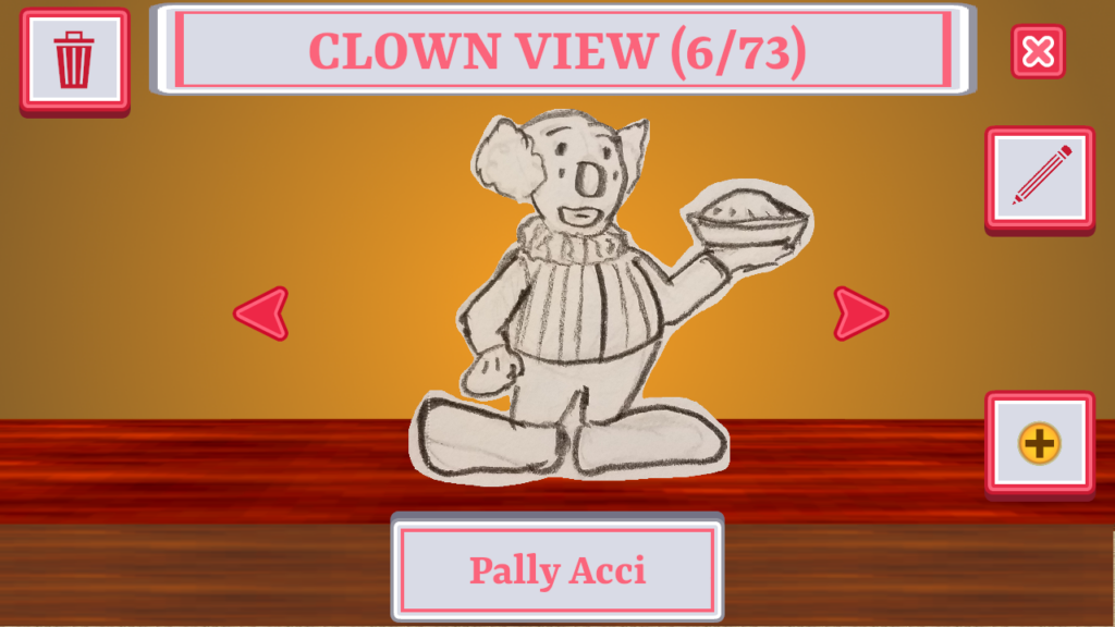 Clown view mock-up screen for unnamed next project