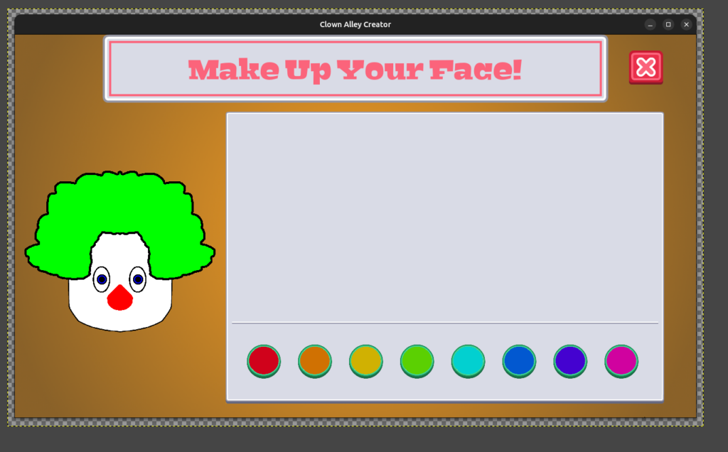 Clown Alley Creator - mock-up of color picker