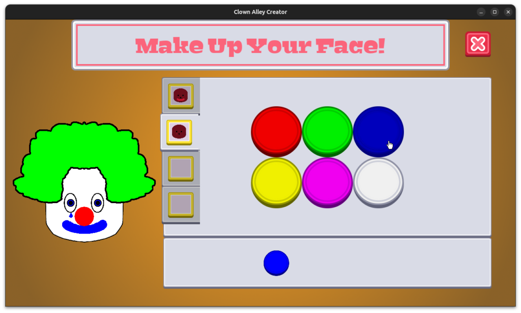Clown Alley Creator - color picker menu