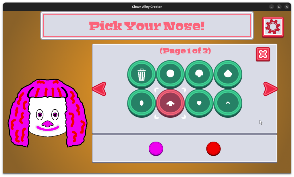 Clown Alley Creator - multiple pages of noses to pick