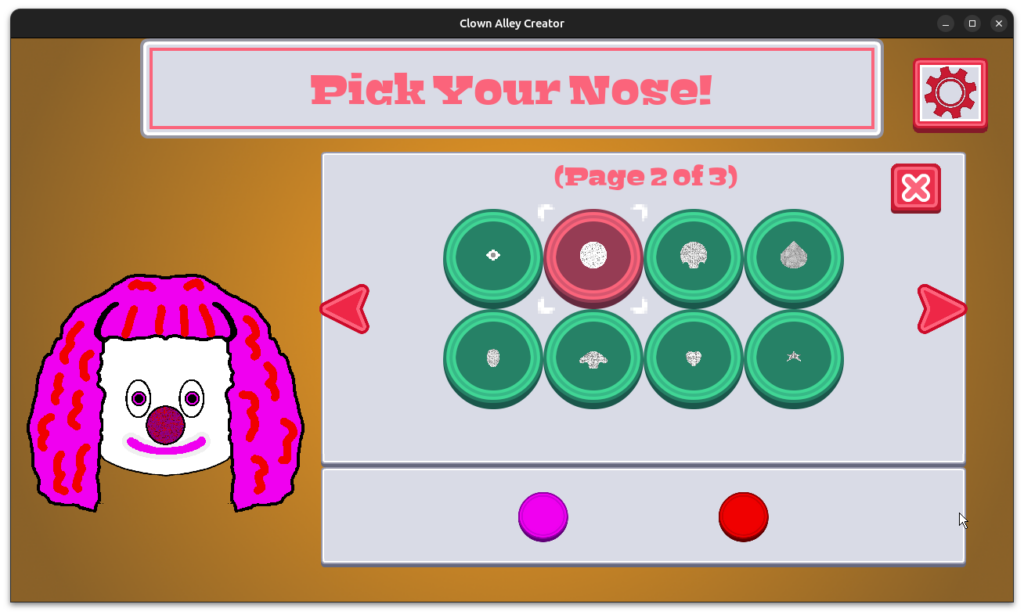 Clown Alley Creator - multiple pages of noses to pick